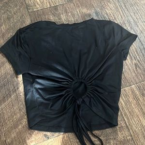 bershka super cute black hole in back top